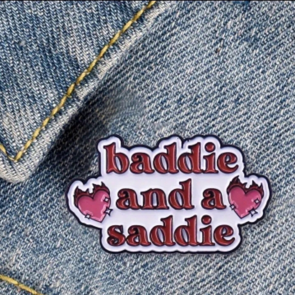 'Baddie And A Saddie' Enamel Pin - Picture 1 of 6